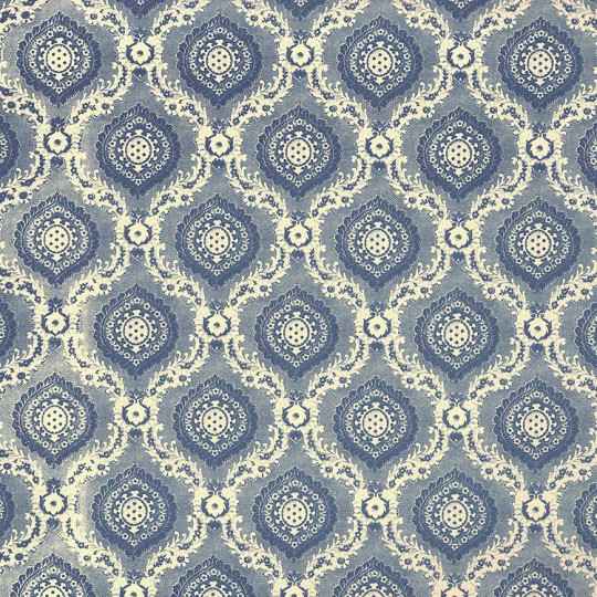 Blue Renaissance Brocade Print Italian Paper ~ Carta Varese Italy